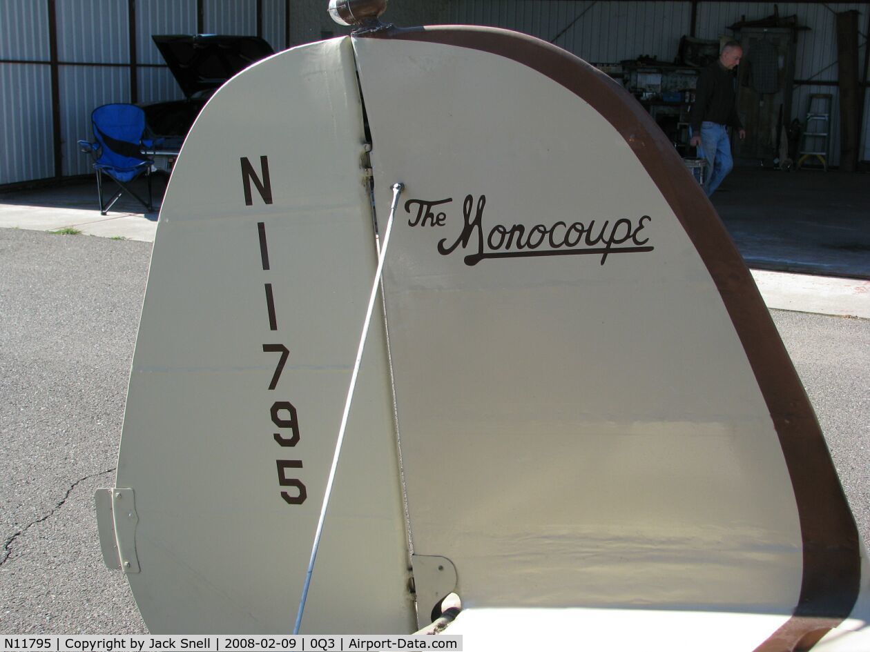 N11795, 1937 Monocoupe 90A C/N A-719, Taken at the Schellville Antique Aerodrome Display Weekend