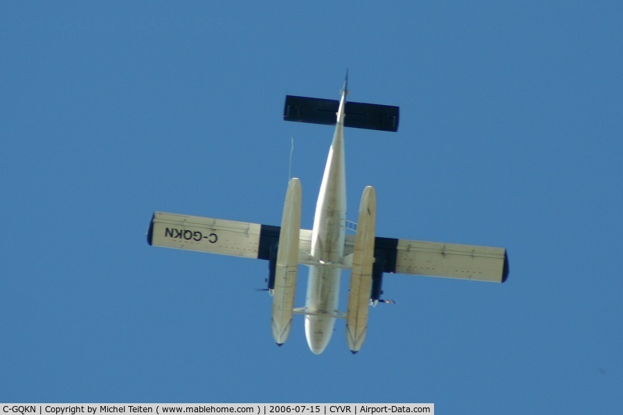 C-GQKN, 1968 De Havilland Canada DHC-6-100 Twin Otter C/N 94, West Coast Air seaplane seen over YVR