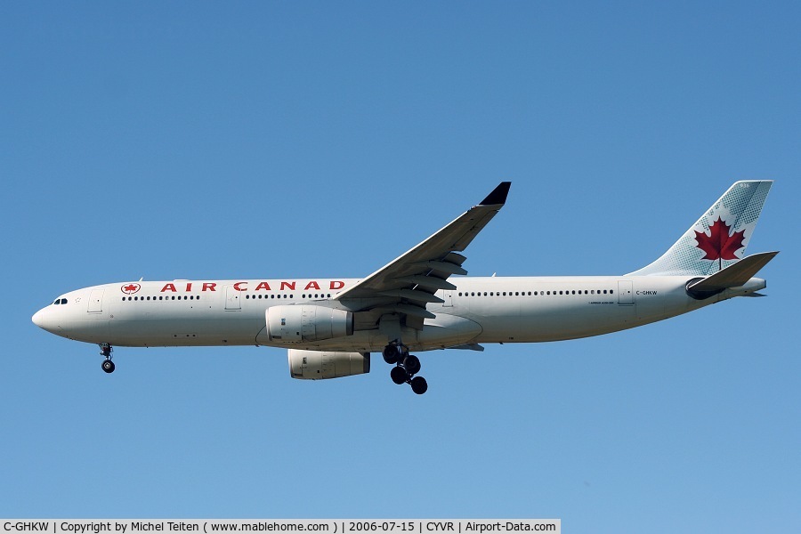 C-GHKW, 2001 Airbus A330-343 C/N 0408, Air Canada