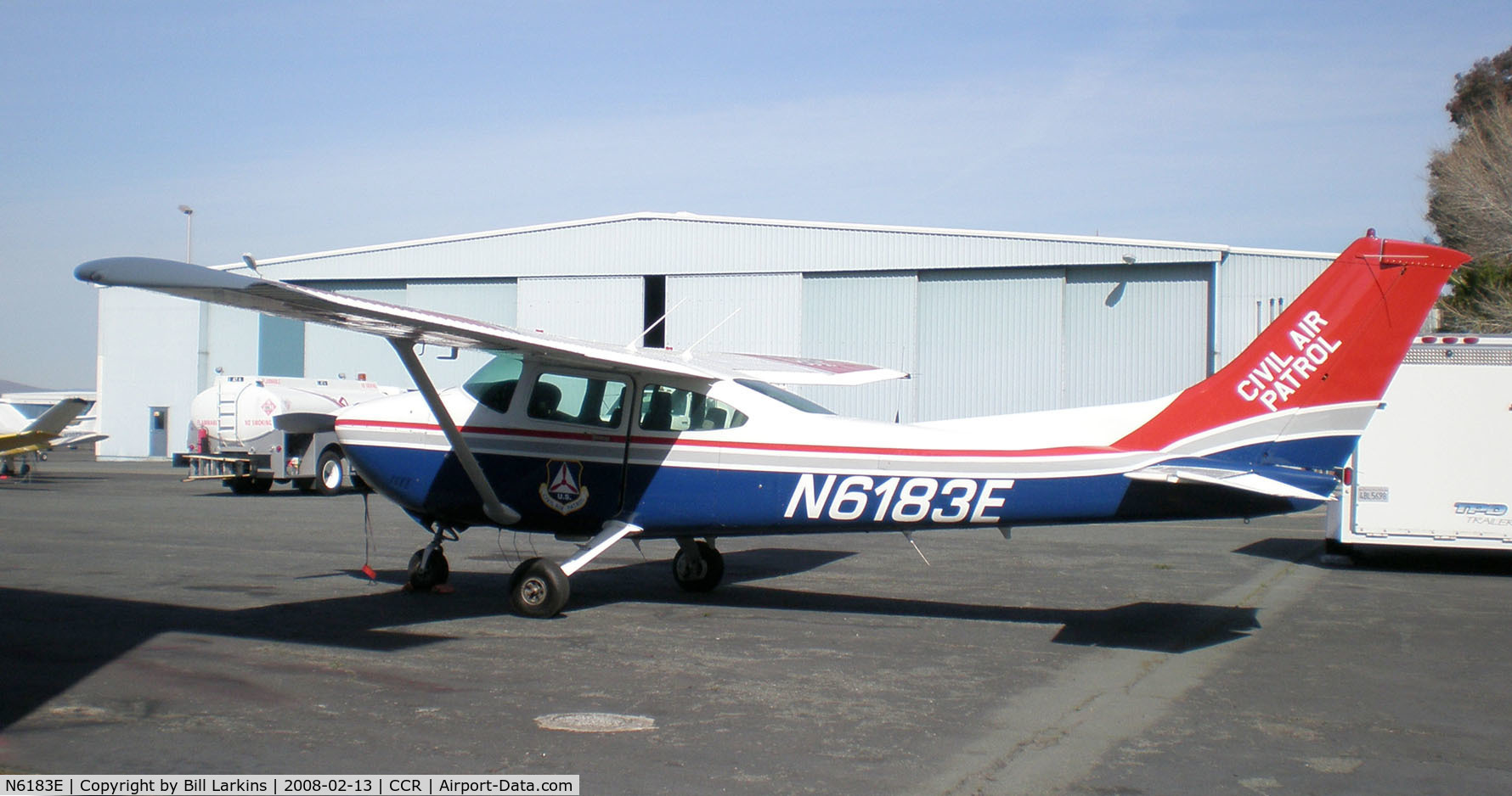 N6183E, 1983 Cessna 182R Skylane C/N 18268351, With the beautiful new CAP colors.