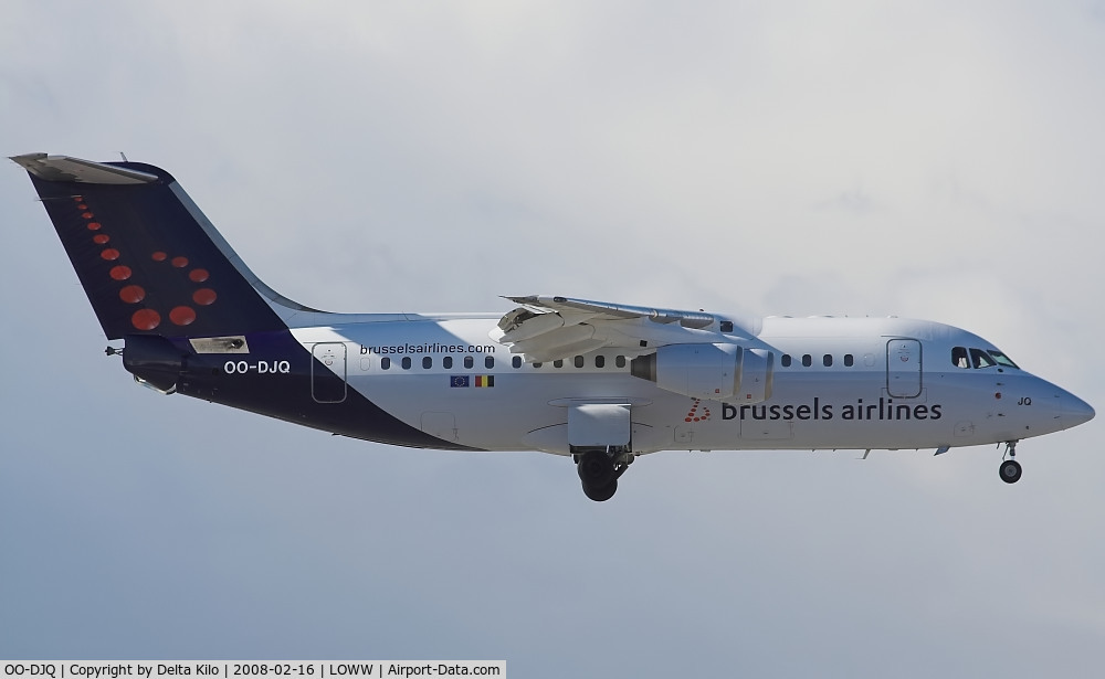 OO-DJQ, 1996 British Aerospace Avro 146-RJ85 C/N E.2289, Brüssels Airlines