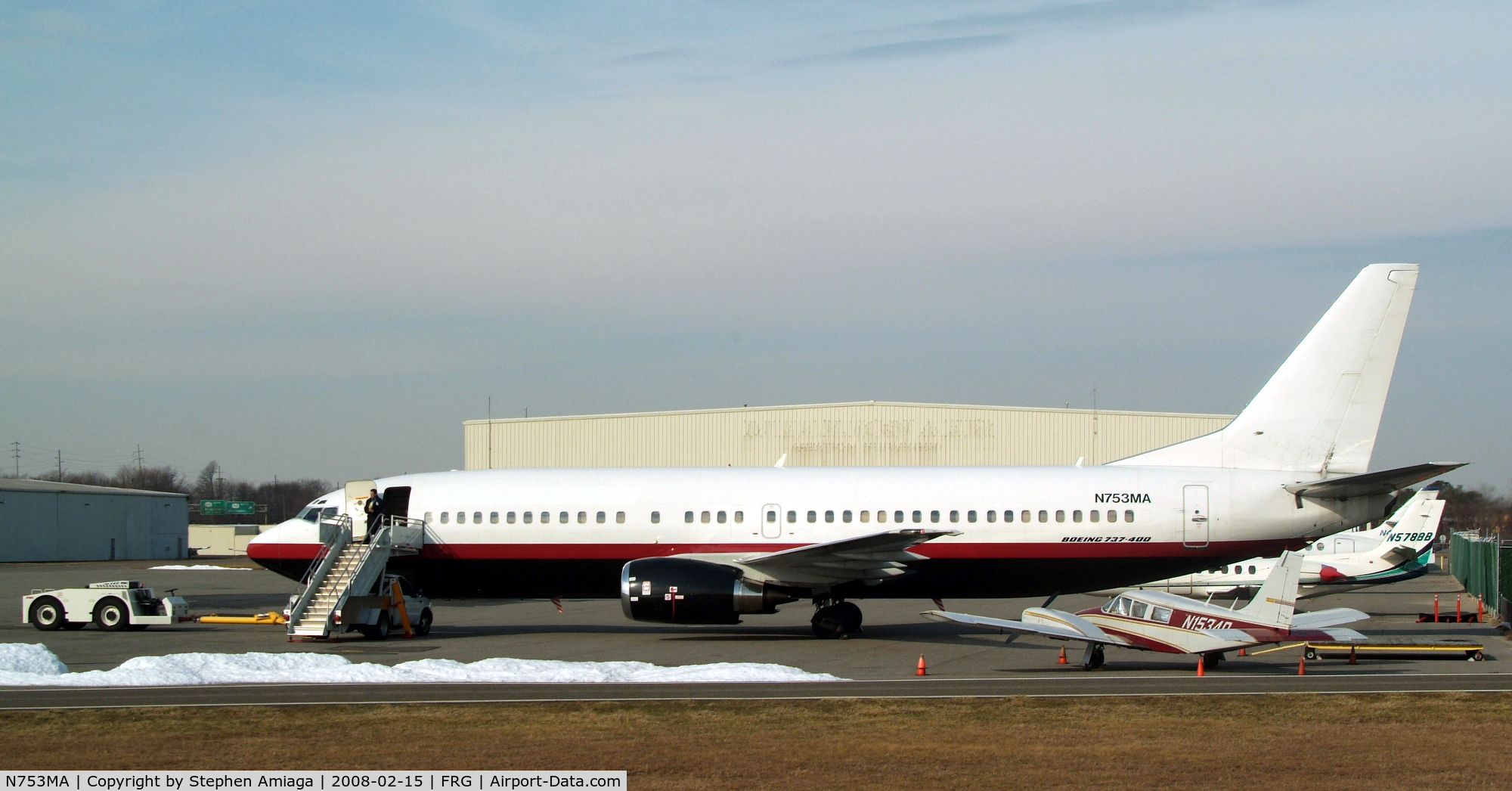 N753MA, 1997 Boeing 737-48E C/N 28053, BBJ parked at Atlantic, my 600th acft photo!