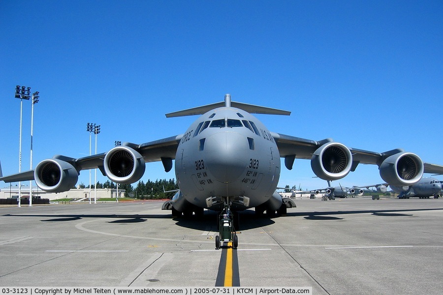 03-3123, 2003 Boeing C-17A Globemaster III C/N P-123, 62nd Airlift Wing