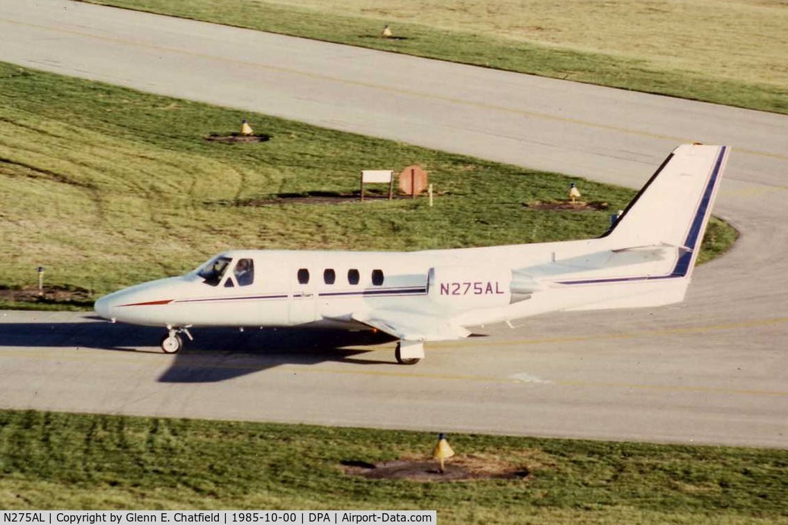 N275AL, 1976 Cessna 500 Citation I C/N 500-0333, Photo taken for aircraft recognition training.  Ex-N275AL Citation 500