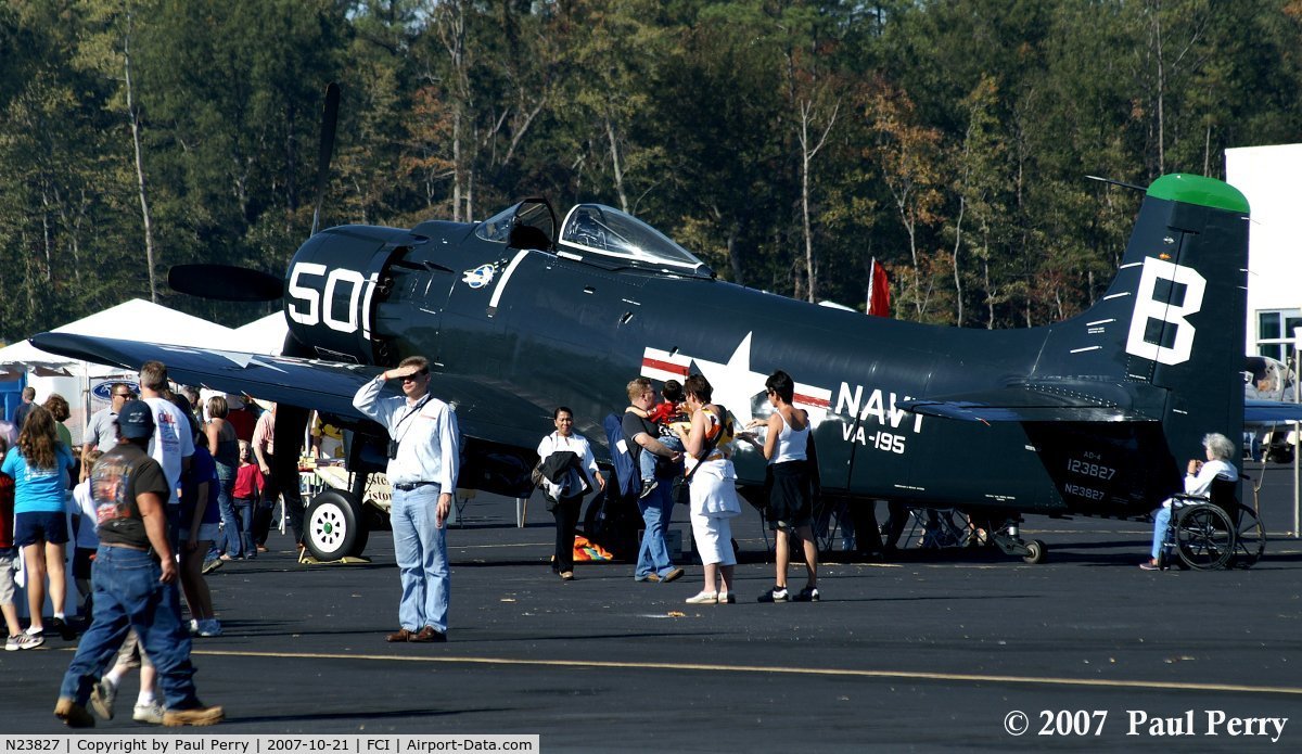 N23827, 1949 Douglas AD-4 C/N 7133, Out amongst the crowds