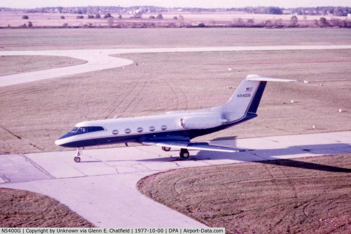 N5400G, 1968 Grumman G-1159B C/N 36, Photo found at DuPage Tower. Ex-N5400G, Gulfstream II