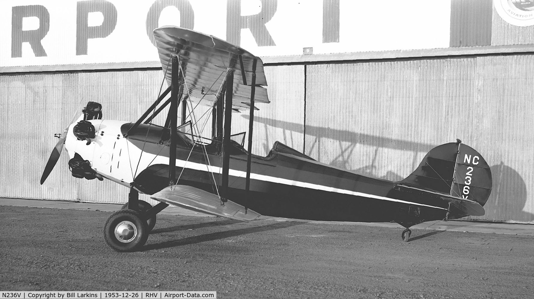 N236V, 1930 Fairchild KR-21 C/N 1043, Red, white and blue in the late evening sun.