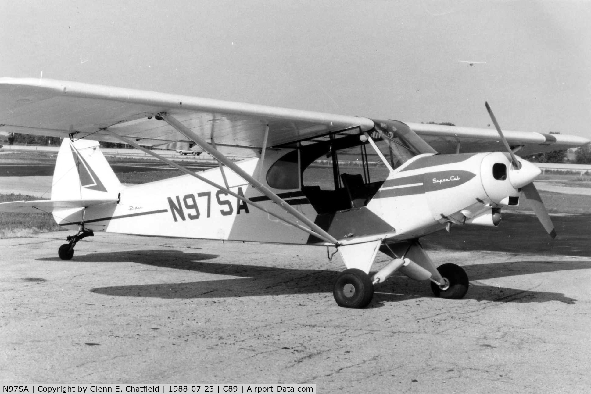 N97SA, 1975 Piper PA-18-150 Super Cub C/N 18-7509117, Photo taken for aircraft recognition training.