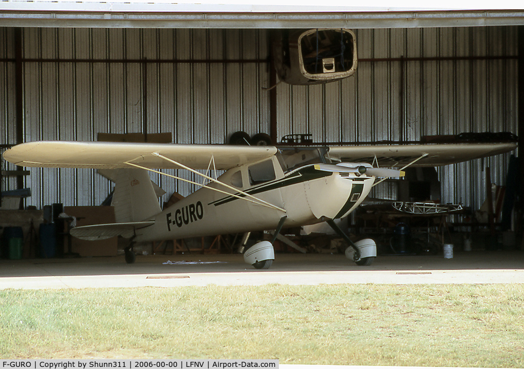 F-GURO, 1946 Cessna 140 C/N 8069, Parked in this small airfield... My first Cessna 140 :-)