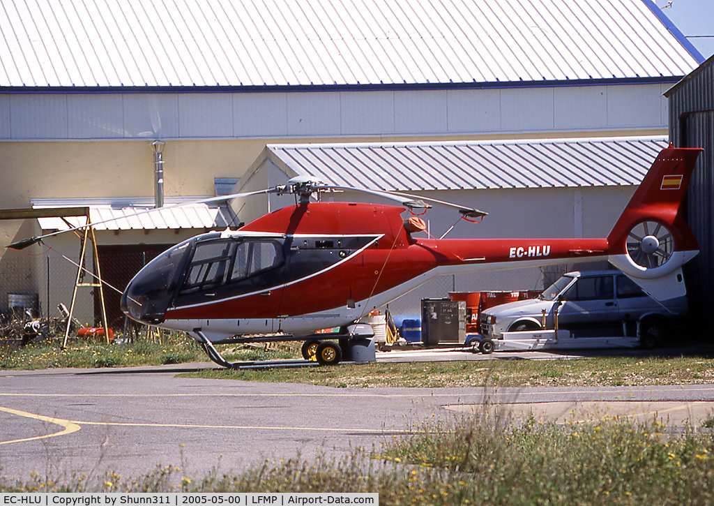 EC-HLU, 2000 Eurocopter EC-120B Colibri C/N 1106, Parked between hangard...