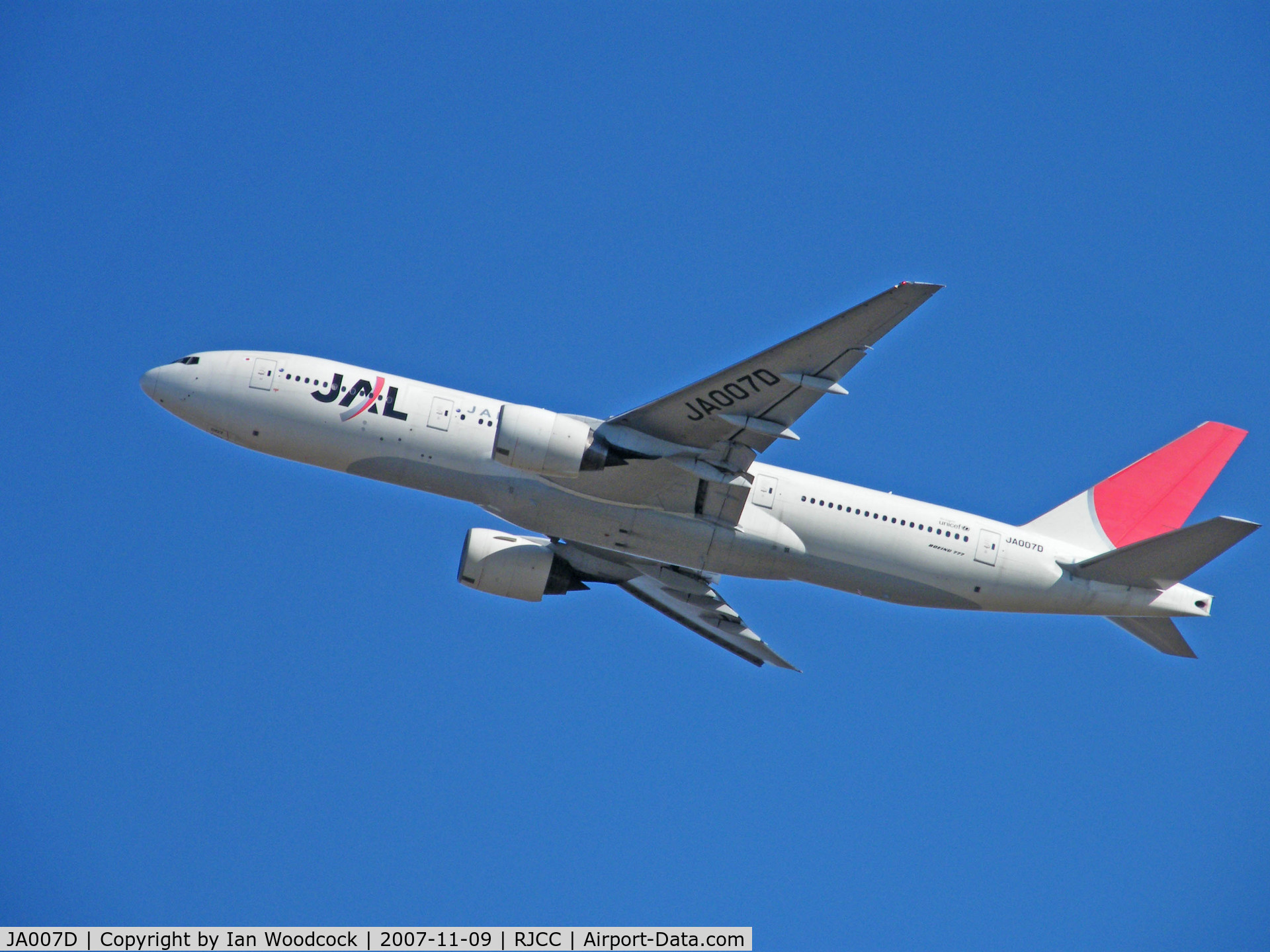 JA007D, 1998 Boeing 777-289 C/N 27639, Boeing 777-289/JAL/Chitose