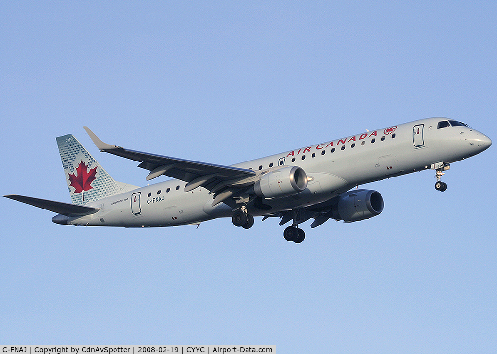 C-FNAJ, 2007 Embraer 190AR (ERJ-190-100IGW) C/N 19000134, Not a Boeing 737 anymore, but a new Air Canada E190