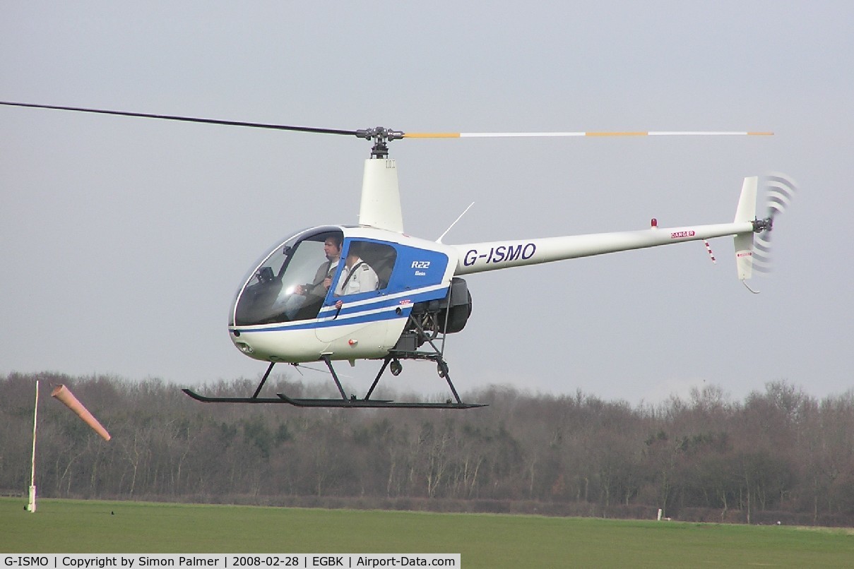 G-ISMO, 1988 Robinson R22 Beta C/N 0870, R22 hovering at Sywell