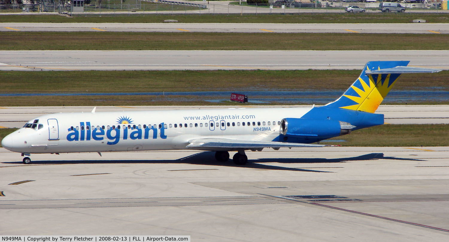 N949MA, 1989 McDonnell Douglas MD-87 (DC-9-87) C/N 49779, This Allegiant MD87 previously wore the registrations N807ML , SU-DAO, EC-FXX and N751RA