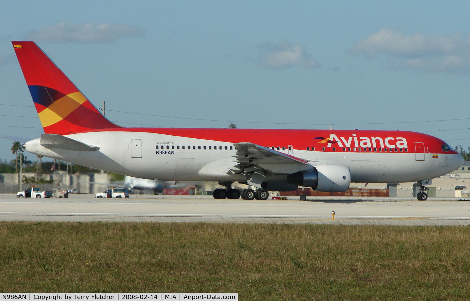 N986AN, 1990 Boeing 767-259 C/N 24835, Avianca B767 at Miami