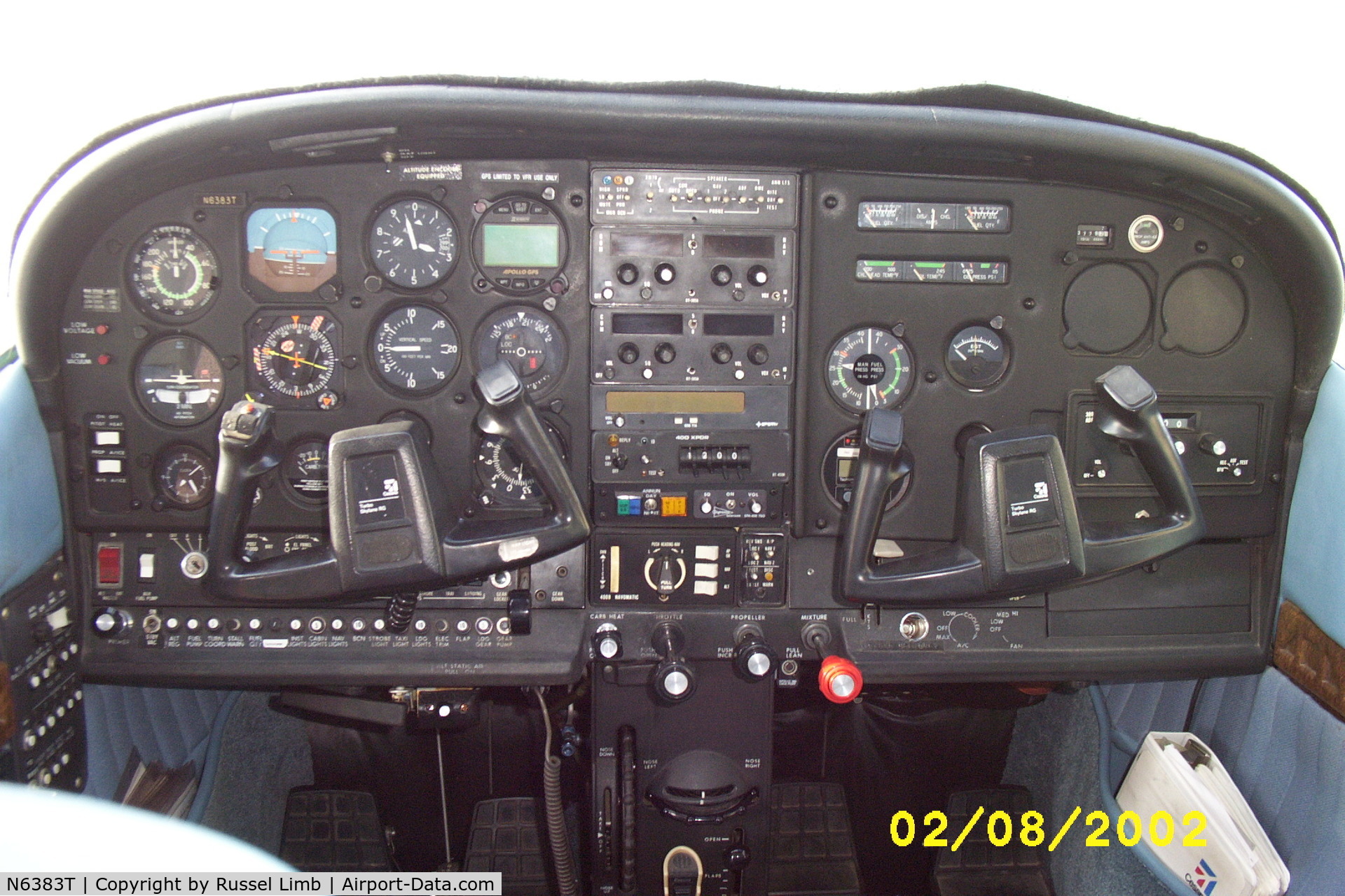 N6383T, 1985 Cessna TR182 Turbo Skylane RG C/N R18202004, Original Panel