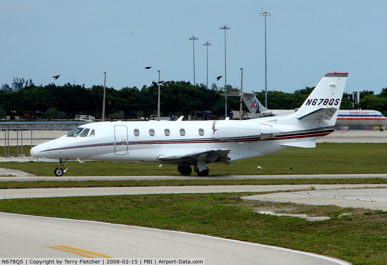 N678QS, 2006 Cessna 560XL Citation Excel C/N 560-5616, The business aircraft traffic at West Palm Beach on the Friday before President's Day always provides the aviation enthusiast / photographer with a treat
