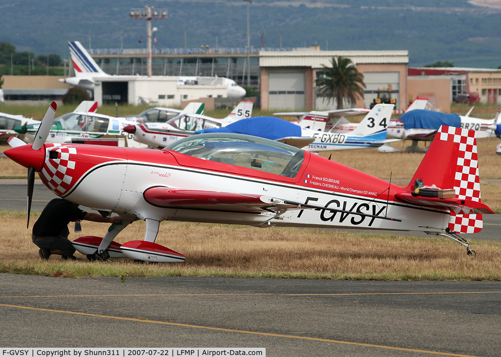 F-GVSY, Extra EA-300LP C/N 1219, Parked here during PGF Airshow 2007