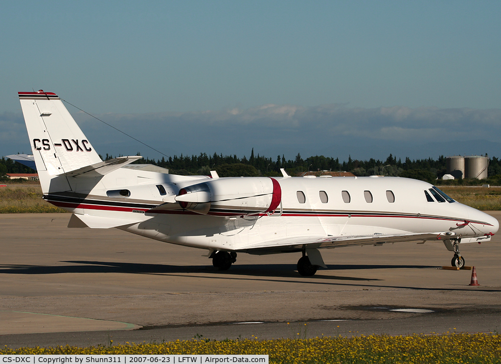CS-DXC, 2005 Cessna 560XL C/N 560-5559, Parked at the General Aviation apron...