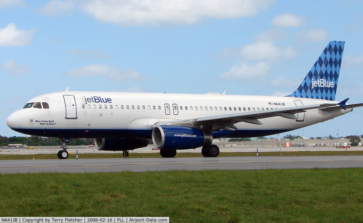 N641JB, 2006 Airbus A320-232 C/N 2848, Jetblue A320 prepares to depart FLL