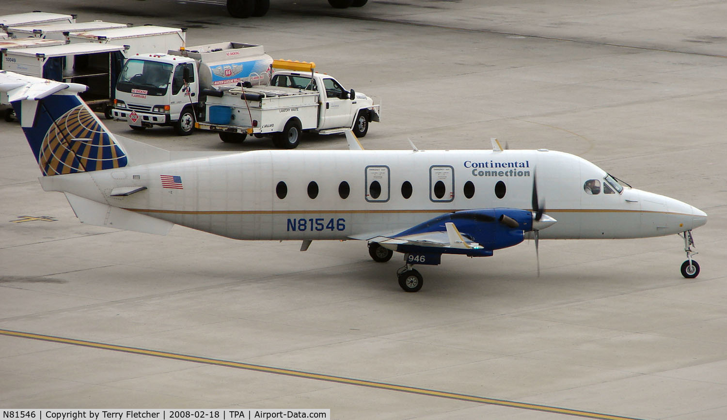 N81546, 1995 Beech 1900D C/N UE-187, Continental Express B1900D at Tampa