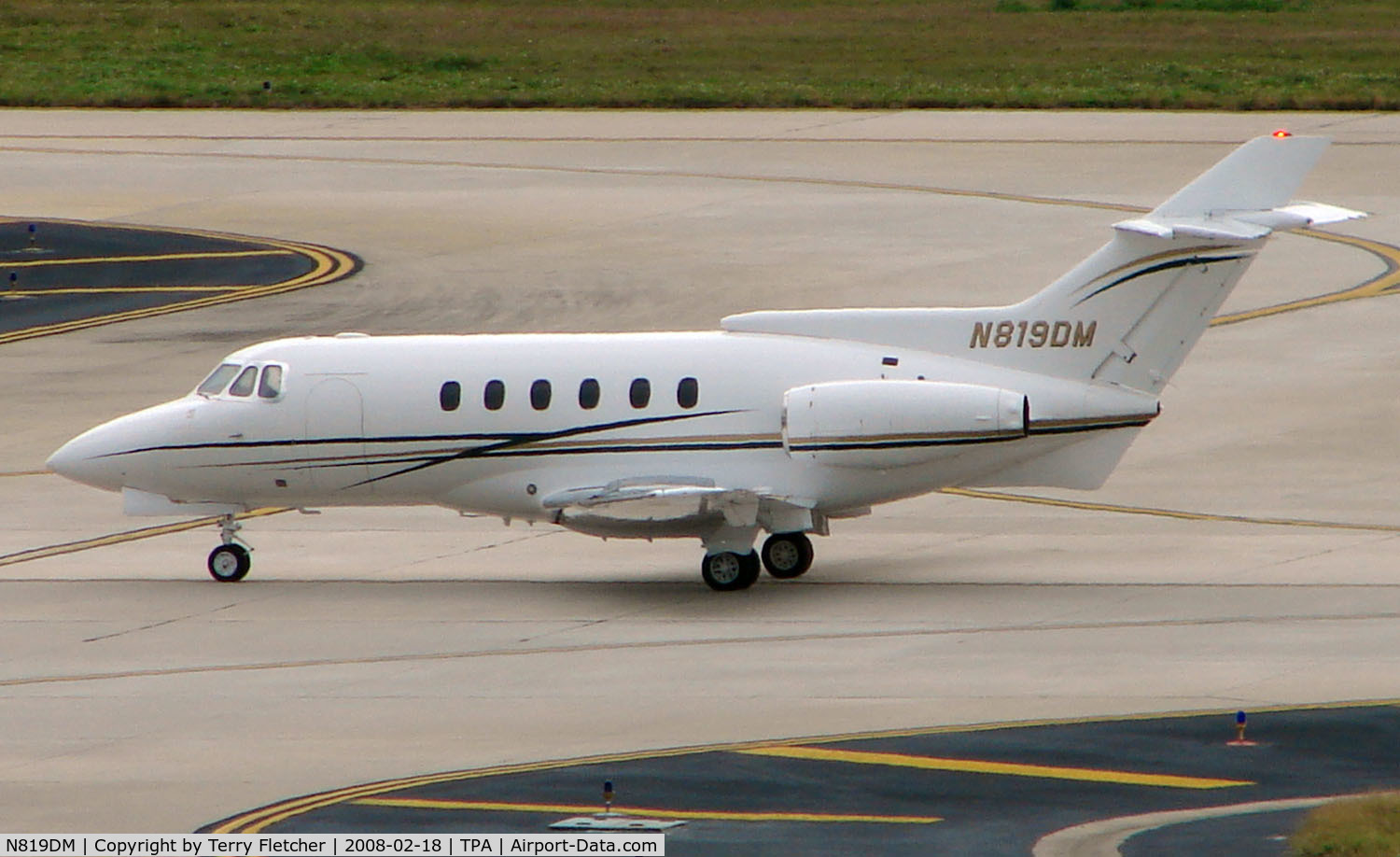 N819DM, 1981 Hawker Siddeley HS.125 Series 700A C/N 257144, Hawker arrves at Tampa Int