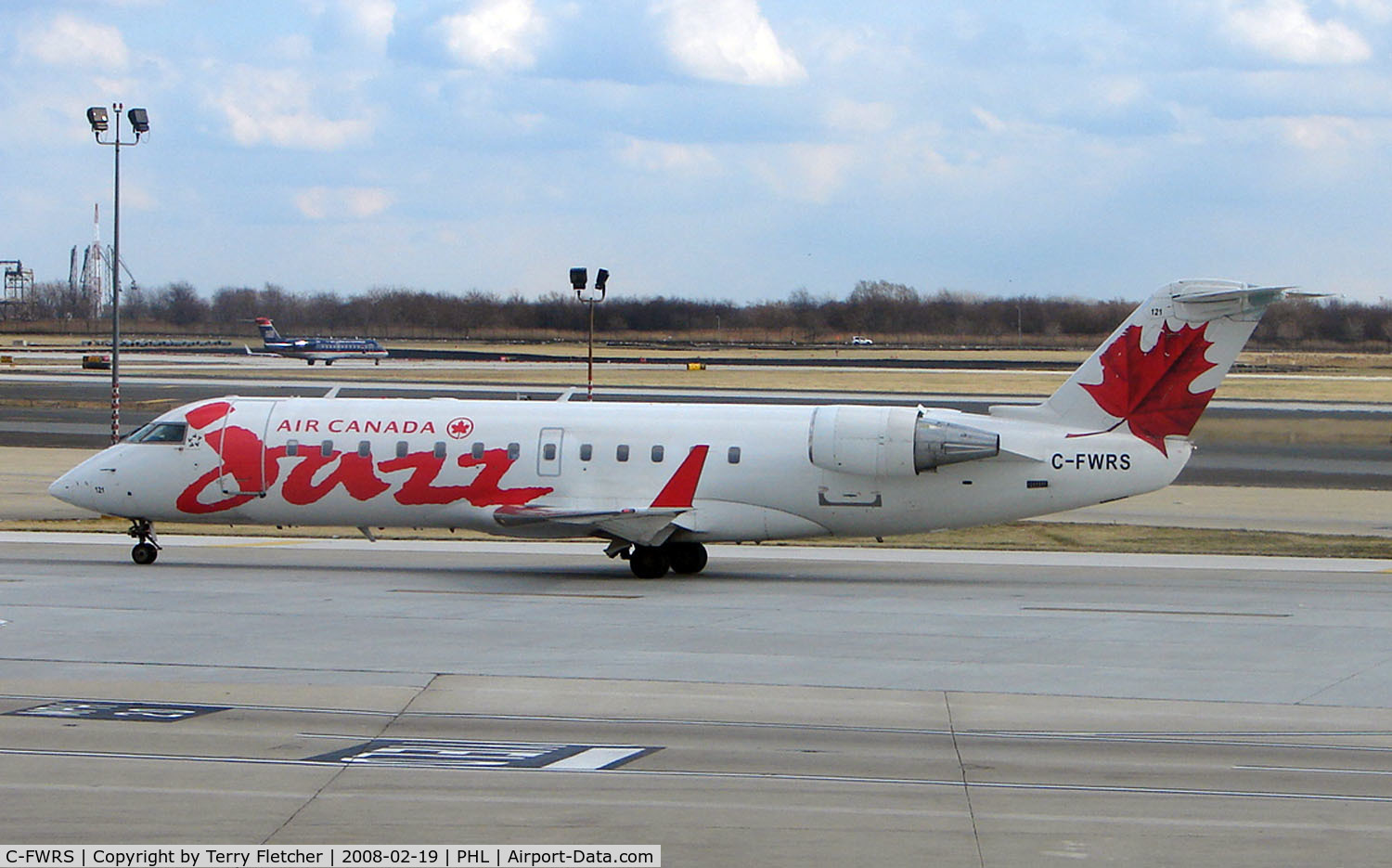 C-FWRS, 1996 Canadair CRJ-100ER (CL-600-2B19) C/N 7112, Air Canada Jazz CLRJ at Philadelphia