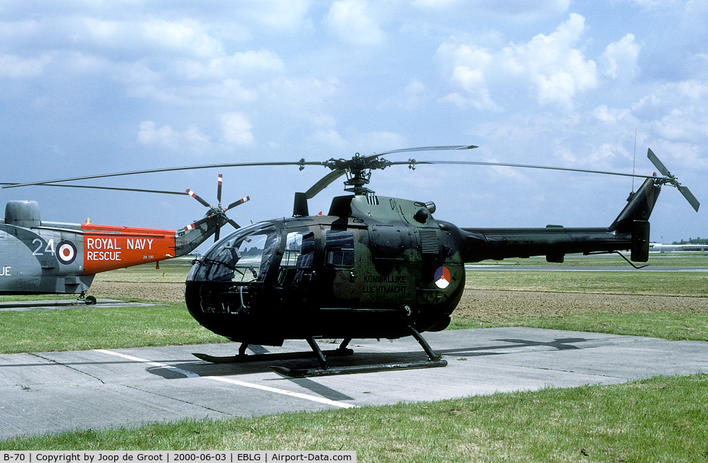 B-70, MBB Bo-105CB-4 C/N S-270, These small helicopters have now been withdrawn.