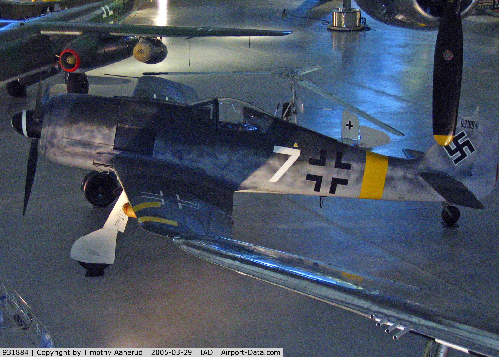 931884, 1943 Focke-Wulf Fw-190F-8 C/N 931884, National Air and Space Museum Udvar-Hazy Center, Werk Nr. 931884