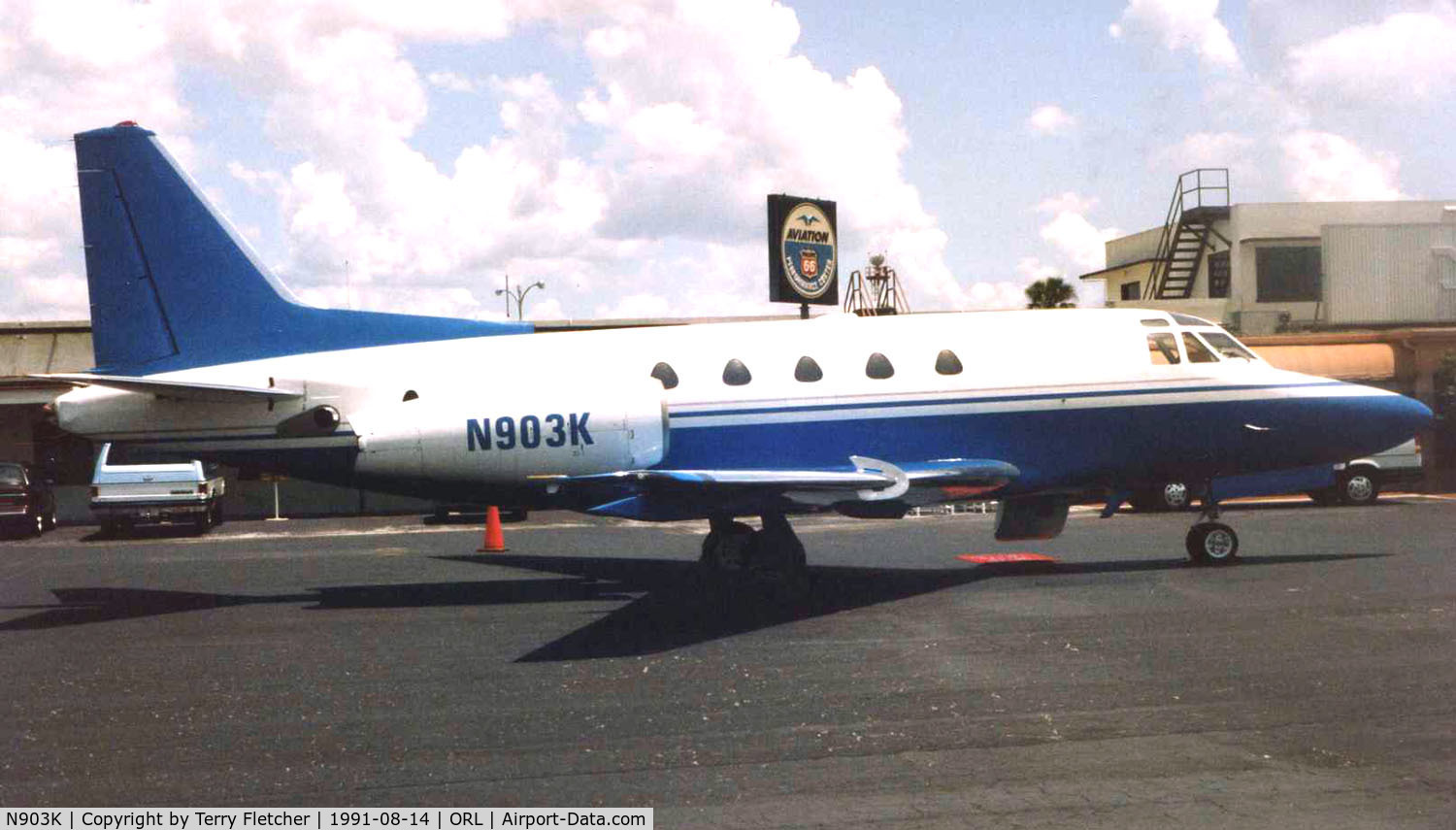 N903K, 1981 Rockwell International NA-265-65 Sabreliner 65 C/N 465-57, N903K was a Sabre 65 c/n 465-57 when photographed at Orlando Executive in 1991