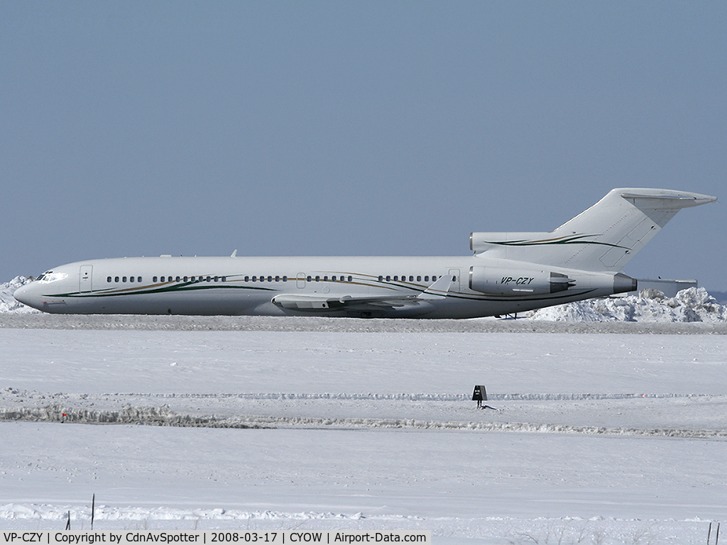VP-CZY, 1978 Boeing 727-2P1 C/N 21595, New paint scheme on this private B727 and a rare visitor to Ottawa