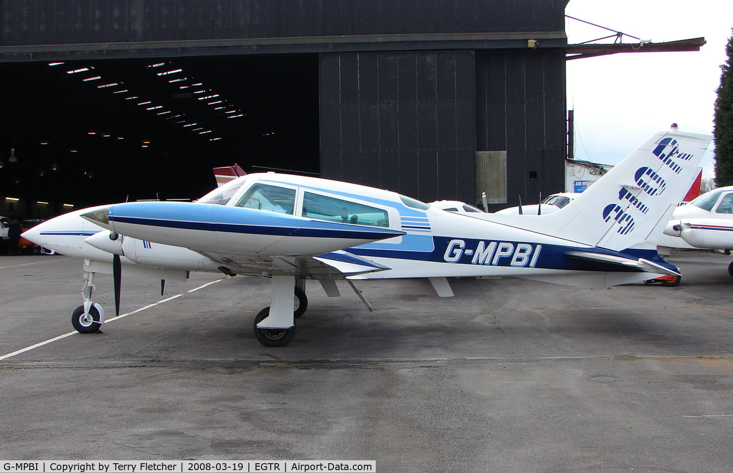 G-MPBI, 1976 Cessna 310R C/N 310R0584, Part of the busy GA scene at Elstree Airfield in the northern suburbs of London