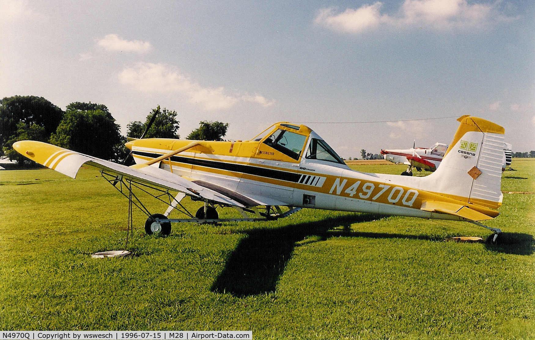 N4970Q, 1976 Cessna A188B C/N 18802704T, 1976 Cessna A188B AgTruck #18802704T.  Mid-Continent Aircraft - Hayti, Missouri.