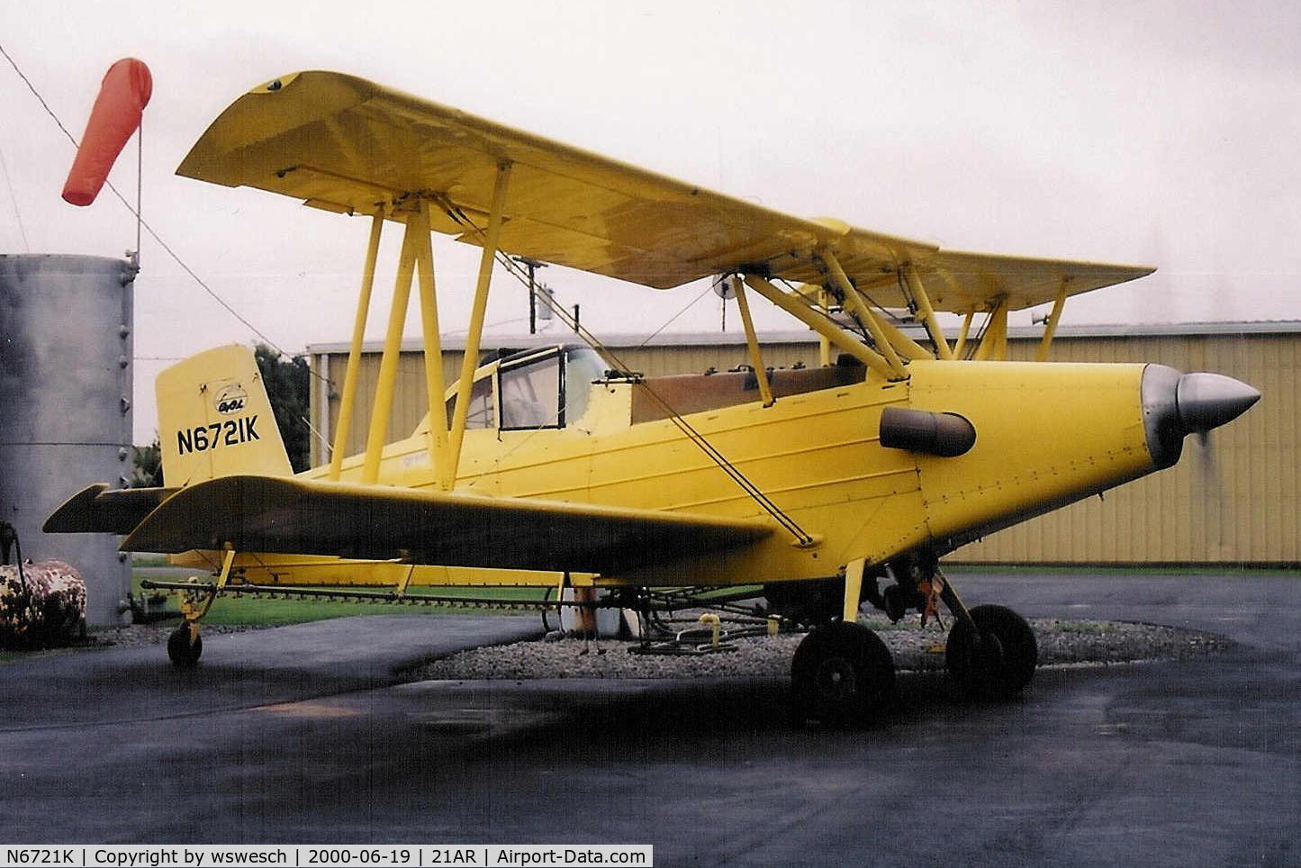 N6721K, 1978 Grumman-Schweizer G-164C C/N 26C, #26C. -6 Garrett Agrijet conversion.  Skarda Flying Service - Hazen, Arkansas.
