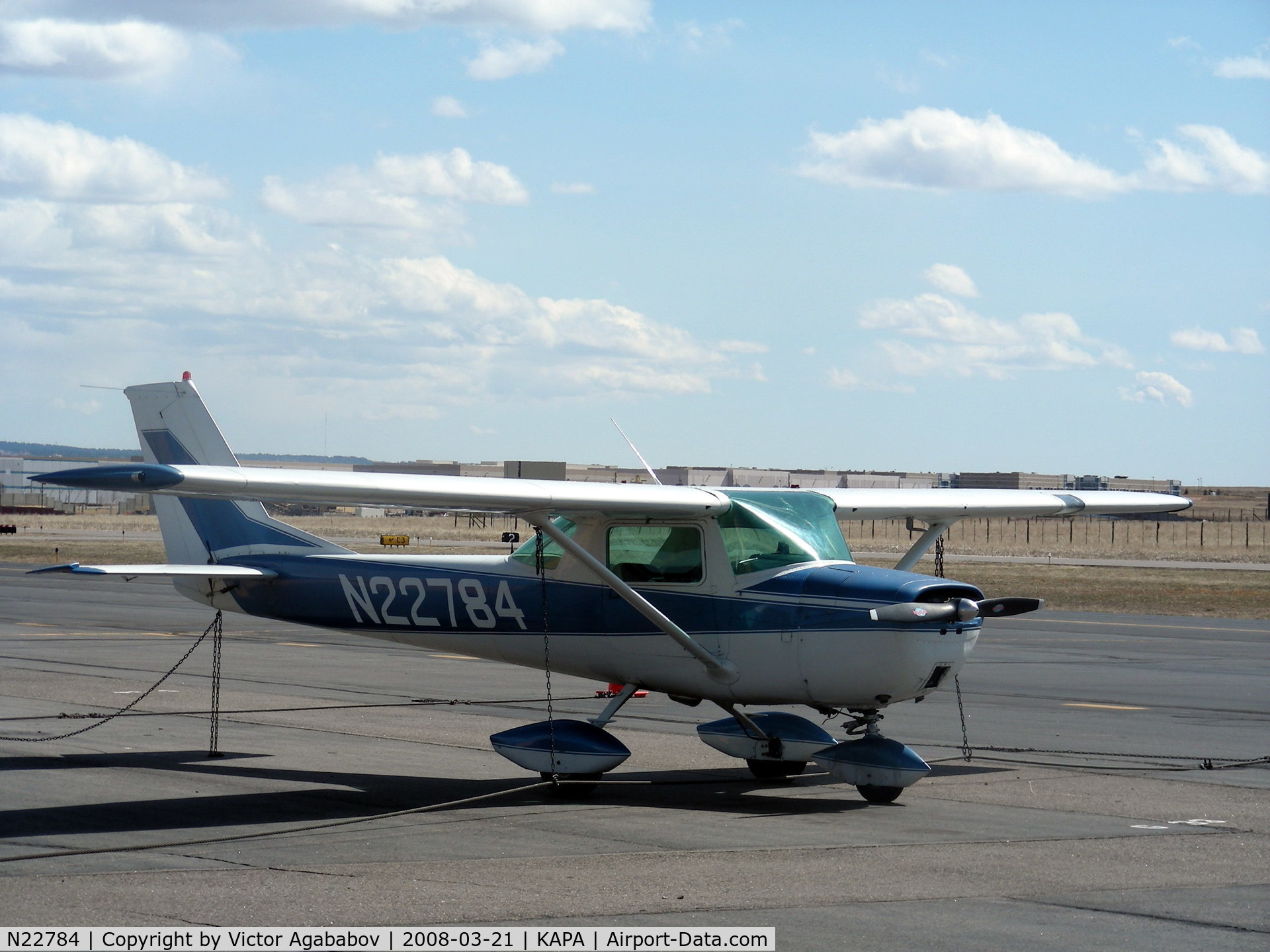 N22784, 1968 Cessna 150H C/N 15068512, Parked at ramp along taxiway Charlie