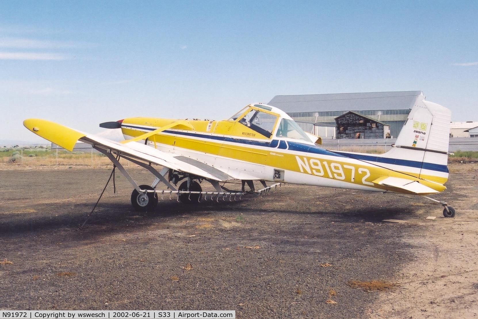 N91972, 1975 Cessna A188B C/N 18802057T, 1975 Cessna A188B AgTruck, #18802057T.  Precision Applications - Madras, Oregon.