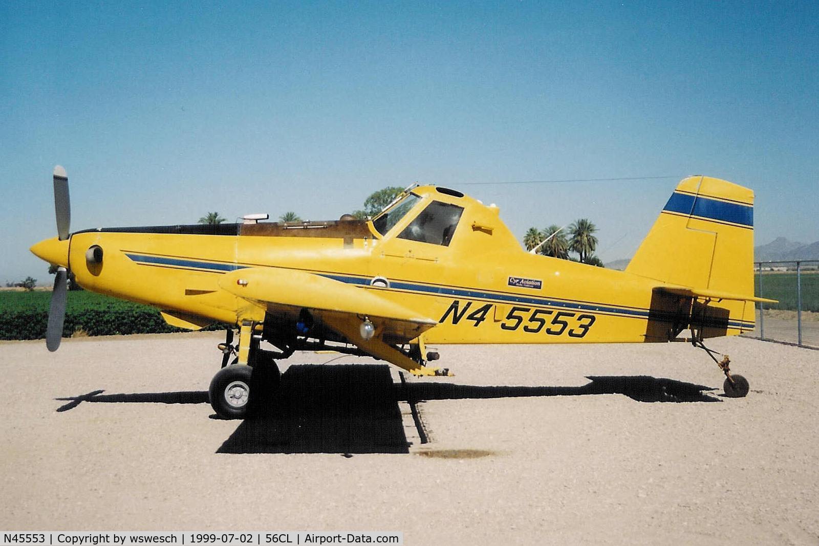 N45553, 1991 Air Tractor Inc AT-402 C/N 402-0818, 1991 AT-402, #402-0818.  Cyr Aviation - Blythe, California.
