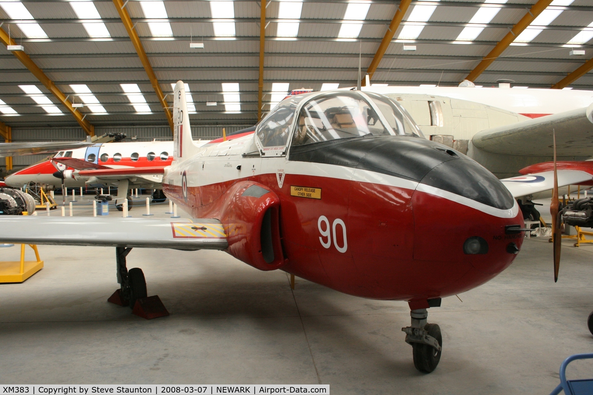 XM383, 1959 Hunting P-84 Jet Provost T.3A C/N PAC/W/6610, Newark Air Museum, March 2008