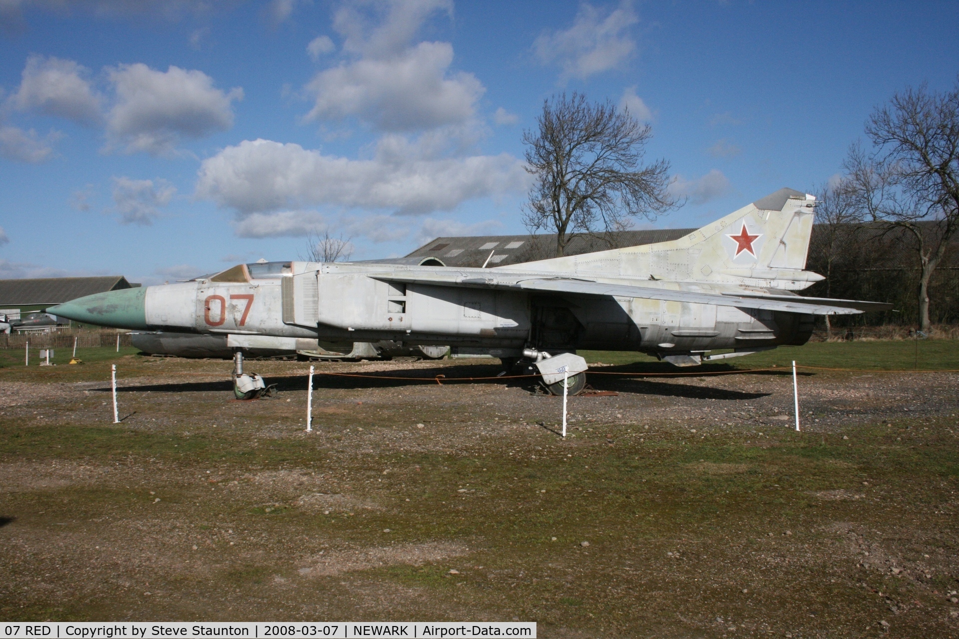 07 RED, Mikoyan-Gurevich MiG-23ML C/N 024003607, Newark Air Museum, March 2008