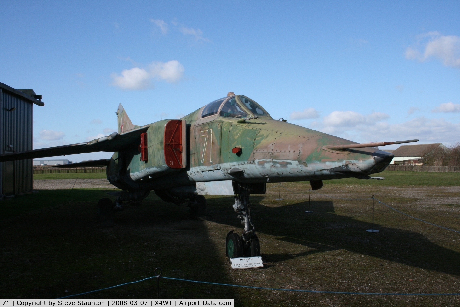 71, Mikoyan-Gurevich MiG-27K C/N 61912507006, Newark Air Museum, March 2008