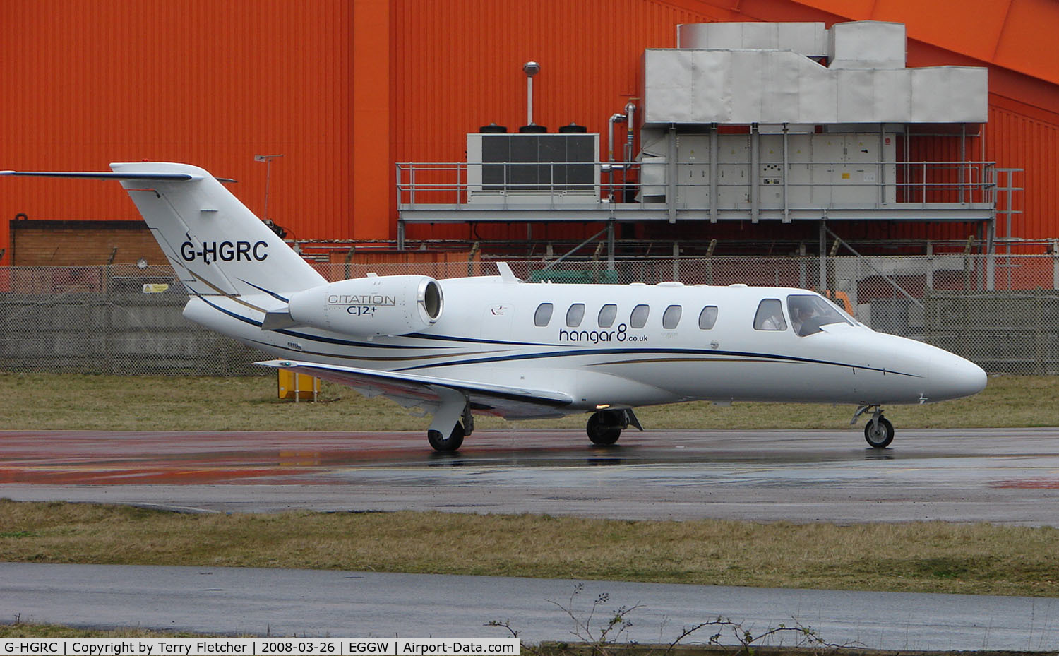 G-HGRC, 2007 Cessna 525A CitationJet CJ2+ C/N 525A-0360, Today's photo shows this Cessna 525A now wearing Hangar 8 titles
