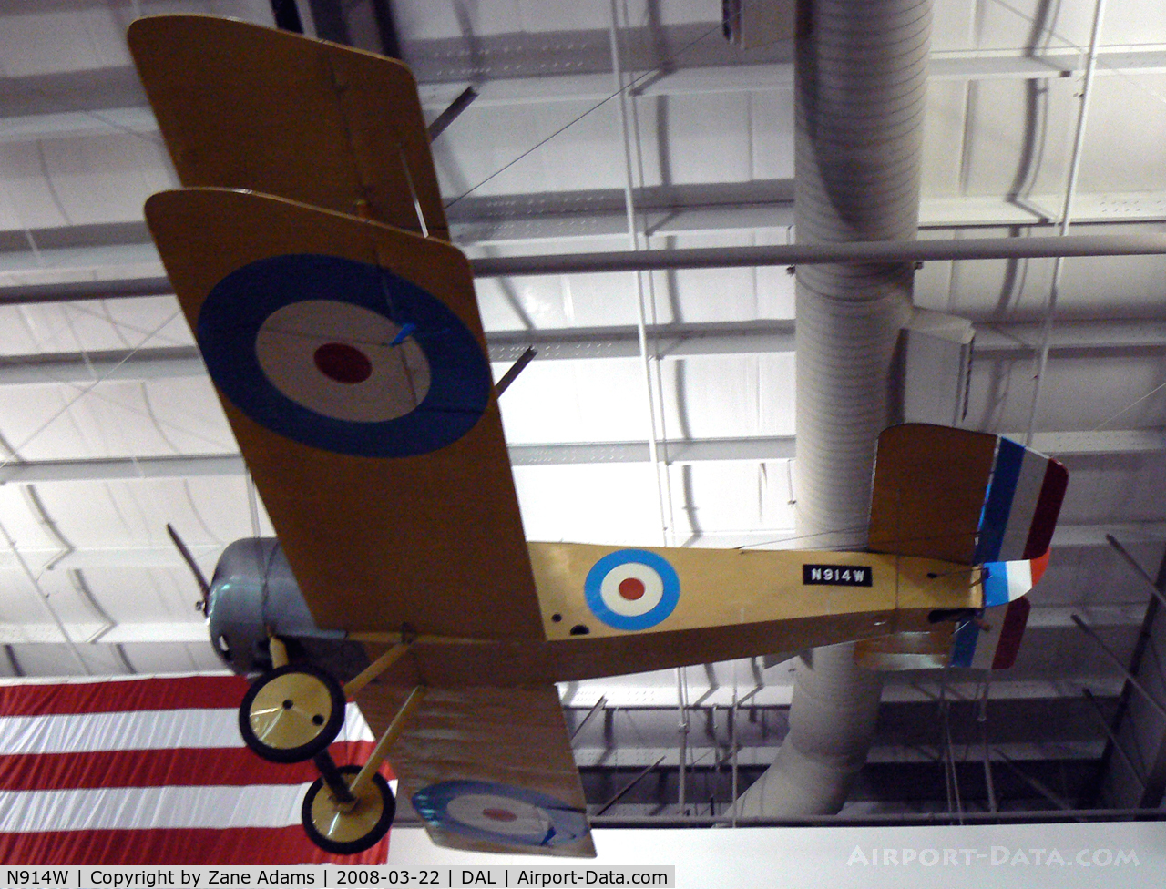 N914W, 1985 Sopwith Pup Replica C/N NCH1, At Frontiers of Flight Museum