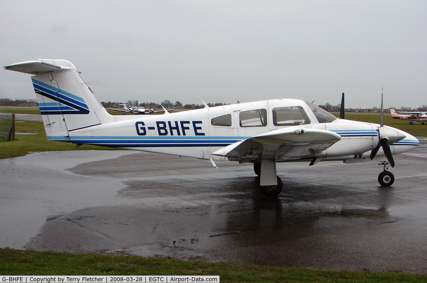 G-BHFE, 1979 Piper PA-44-180 Seminole C/N 44-7995324, Part of the General Aviation activity at Cranfield