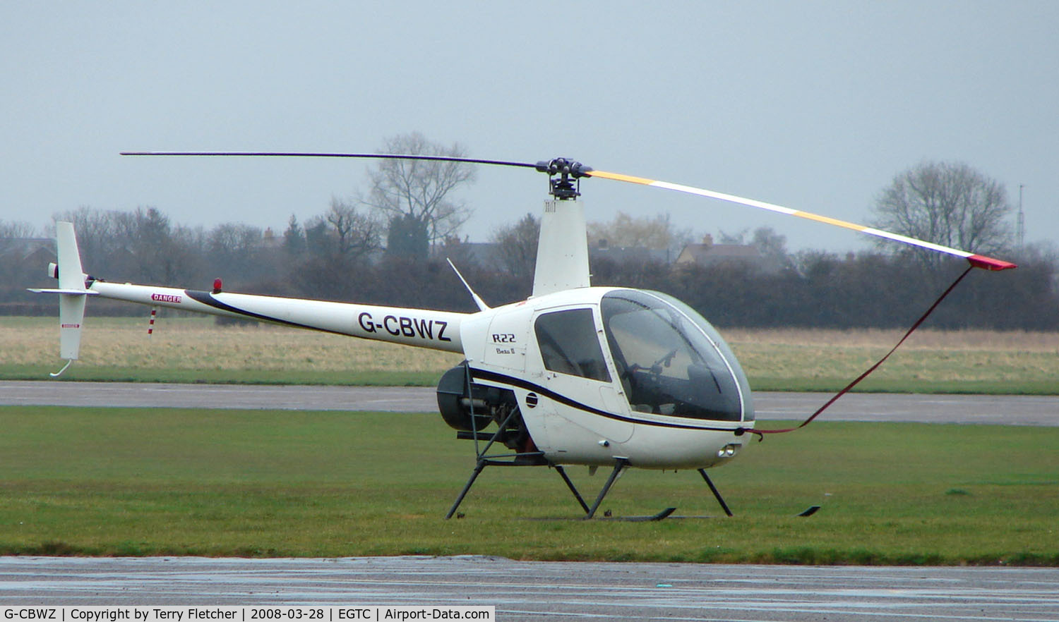 G-CBWZ, 2000 Robinson R22 Beta C/N 3101, Part of the General Aviation activity at Cranfield