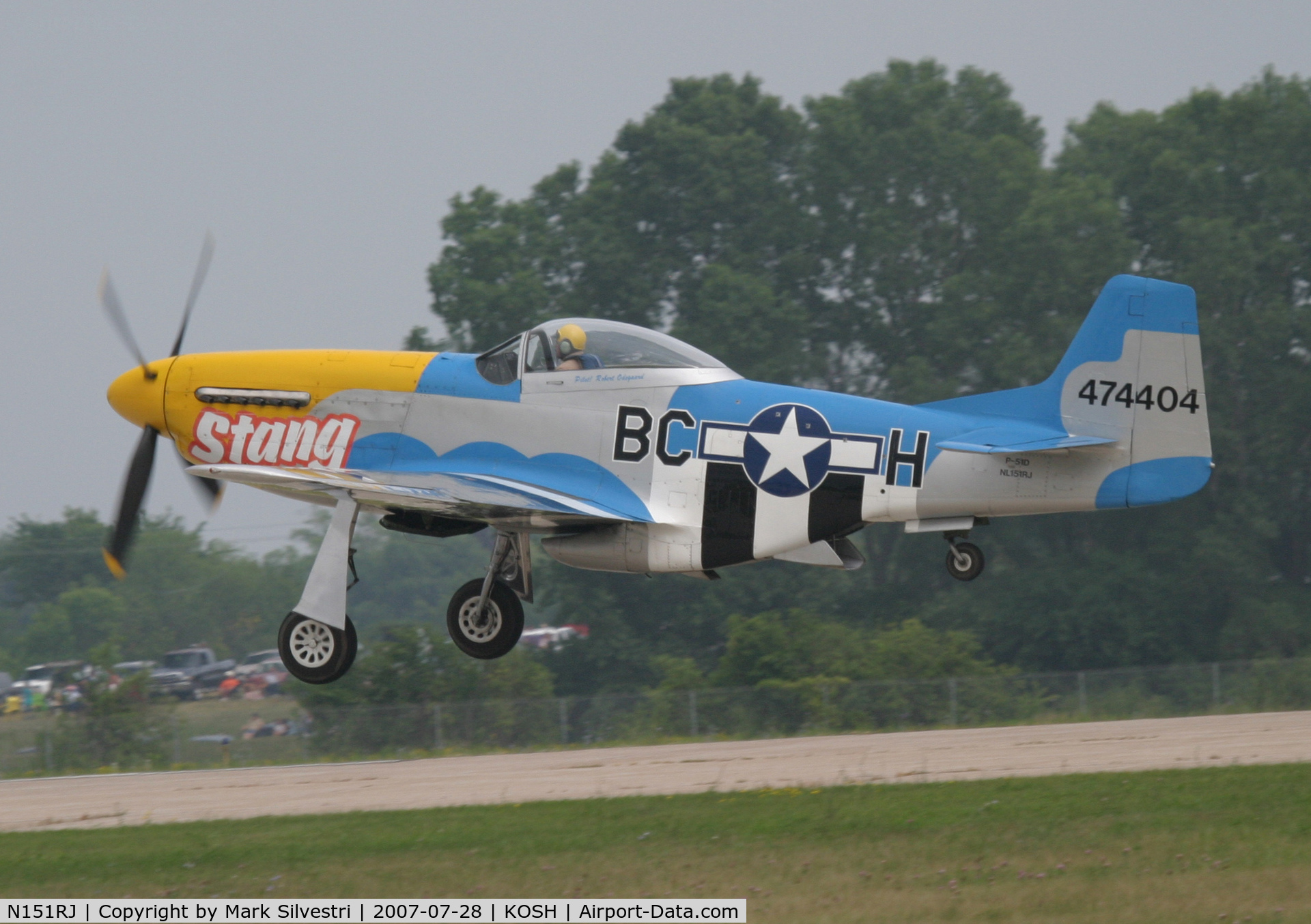 N151RJ, North American P-51D Mustang C/N 44-74404, Oshkosh 07 - Minutes before fatal accident...