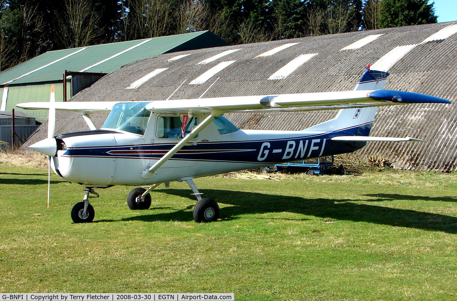 G-BNFI, 1969 Cessna 150J C/N 15069417, One aircraft at the friendly Enstone Airfield in Oxfordshire