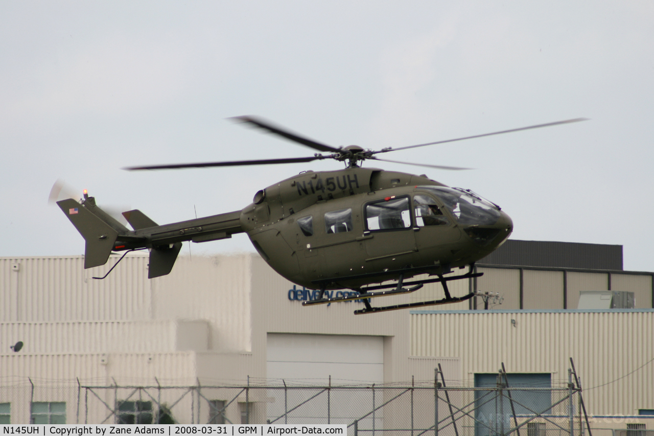 N145UH, 2004 Eurocopter-Kawasaki EC-145 (BK-117C-2) C/N 9053, Landing at Grand Prairie Eurocopter Plant - New UH-72A Lakota?
