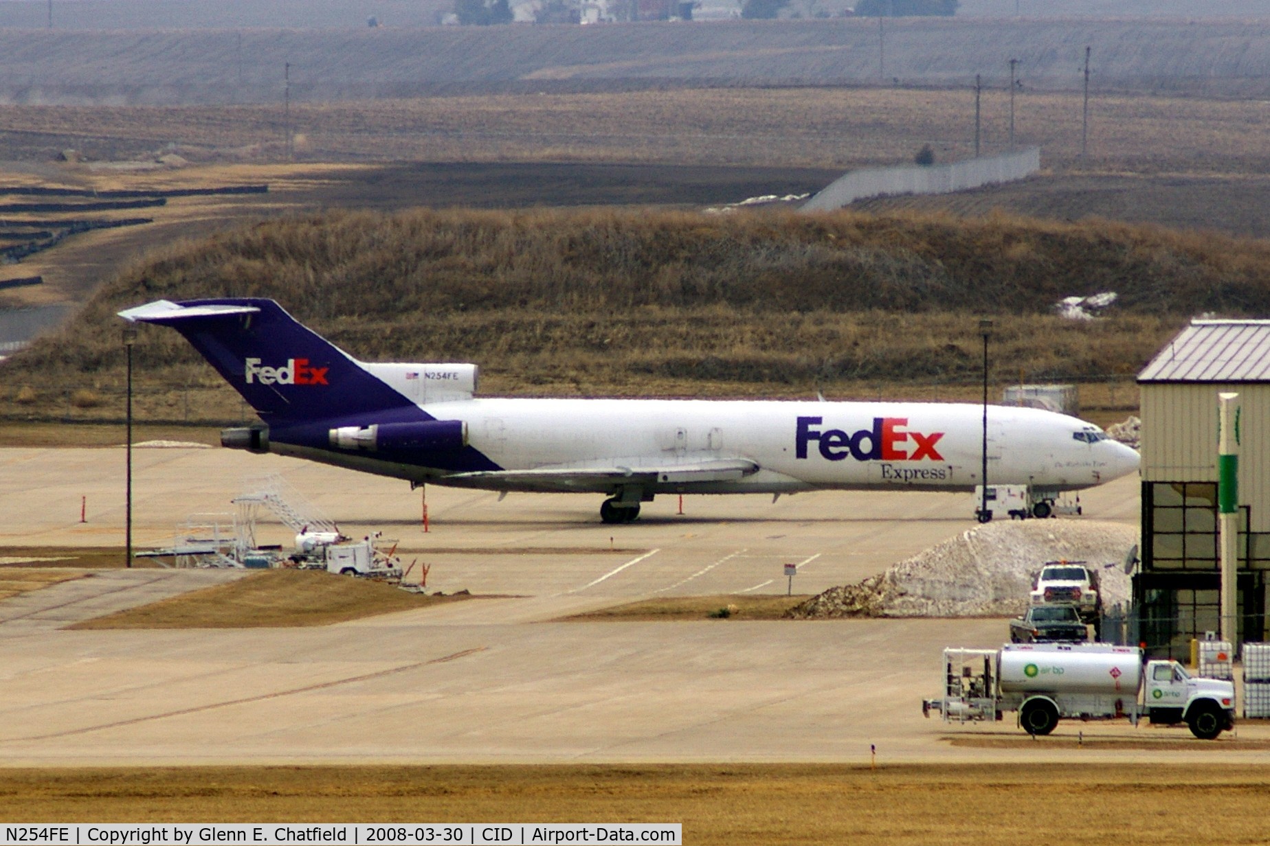 N254FE, 1974 Boeing 727-233F C/N 20936, Parked for the day at the FedEx ramp, FDX1464