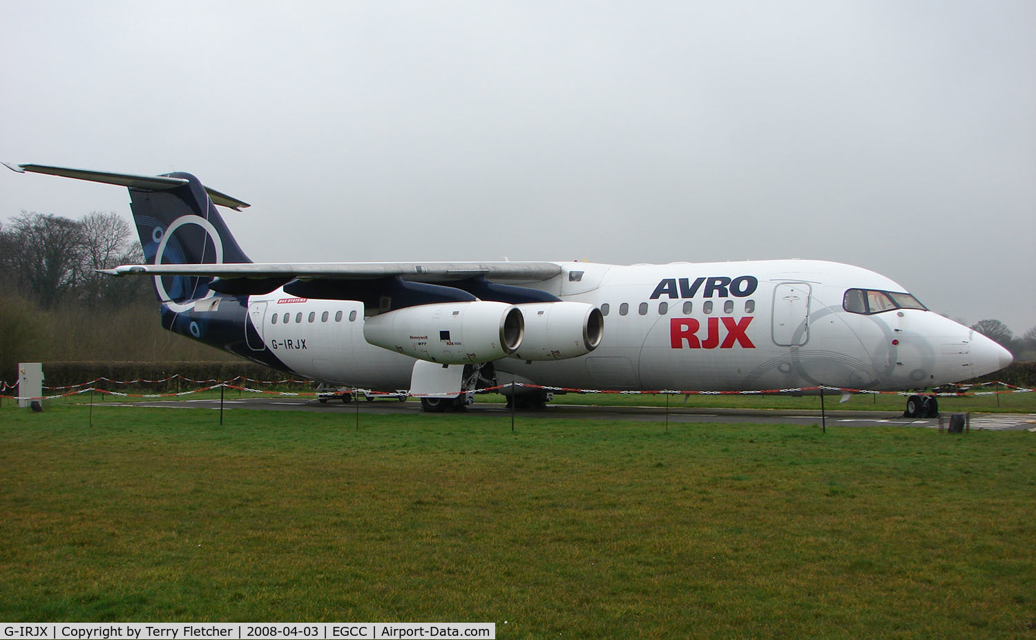 G-IRJX, 2001 British Aerospace Avro 146-RJ100 C/N E3378, Avro 146 Preserved at the Manchester Aviation Park