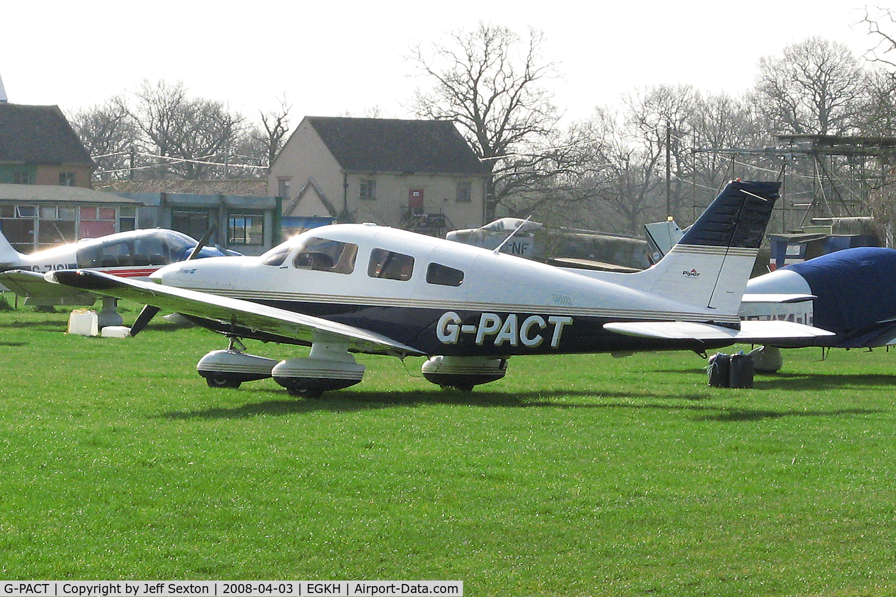 G-PACT, 2003 Piper PA-28-181 Cherokee Archer III C/N 2843546, Parked at Lashenden/Headcorn UK